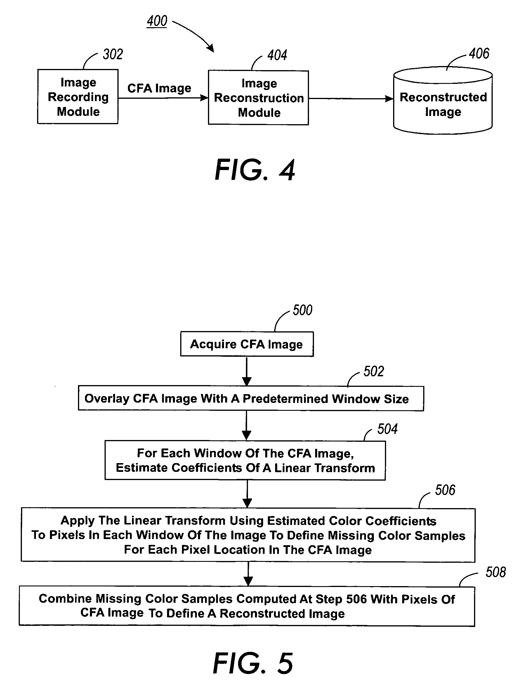 Document optimized reconstruction of color filter array images