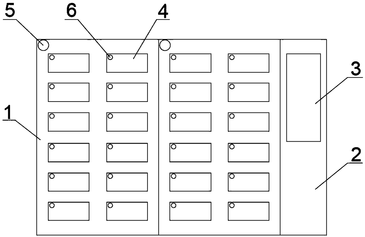 Fee calculation storage system of storage cabinet