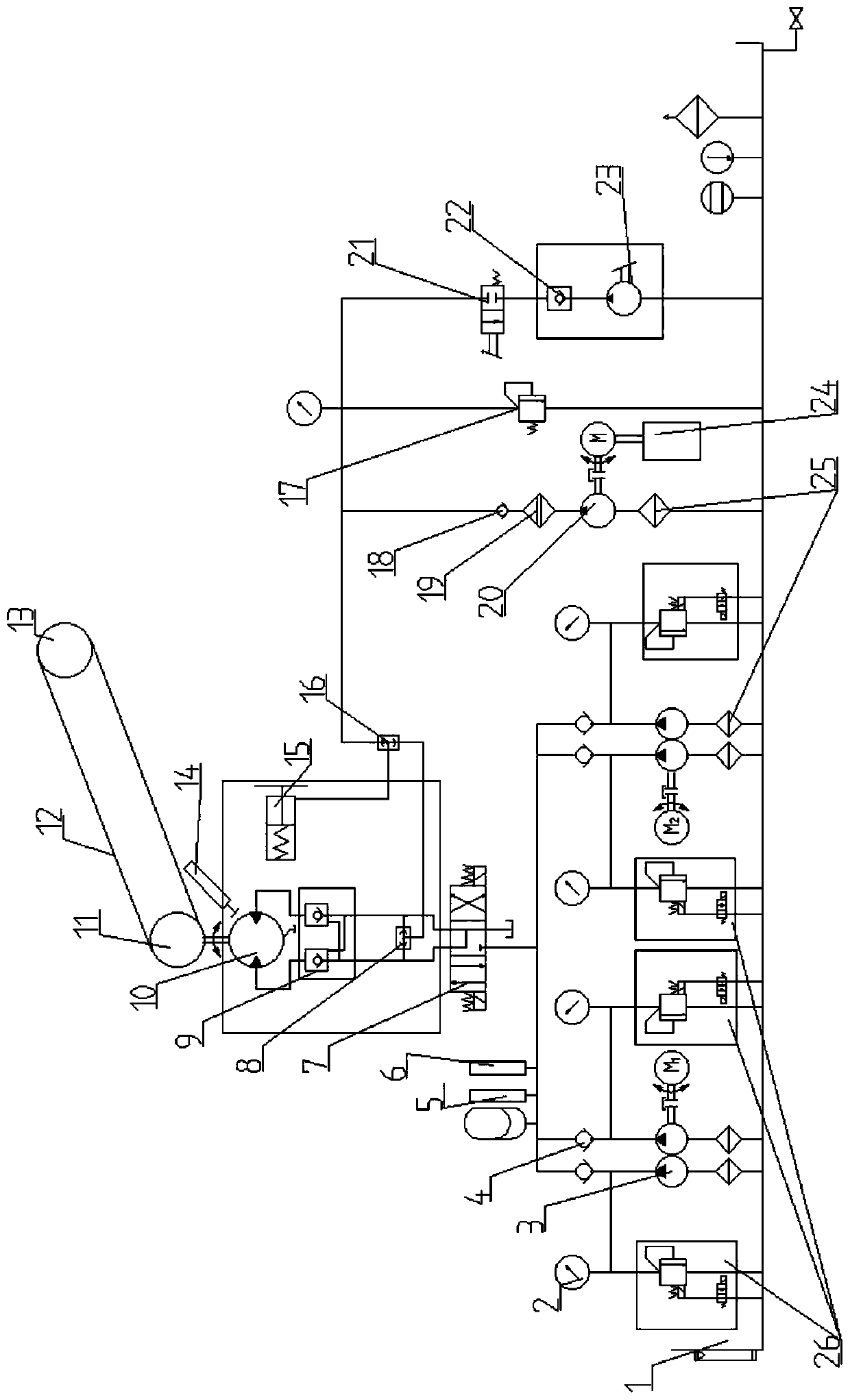 Brakeable hydraulic control system for dual-mode drive of belt conveyor