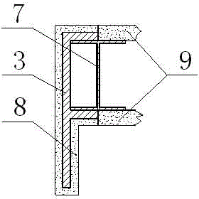 Assembling integrated type window frame for steel structure, and construction method of assembling integrated type window frame