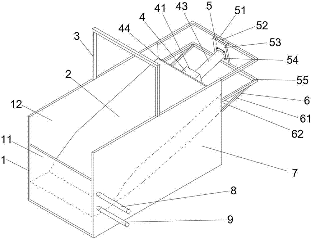 Self-reaction force type reservoir landslide model test device and test method