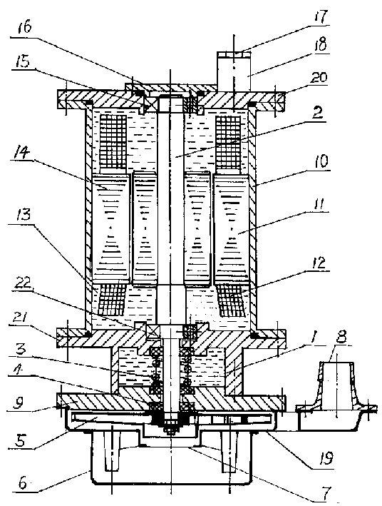 Oil-immersed water-proofing wire immersible motor for immersible pump and its making method