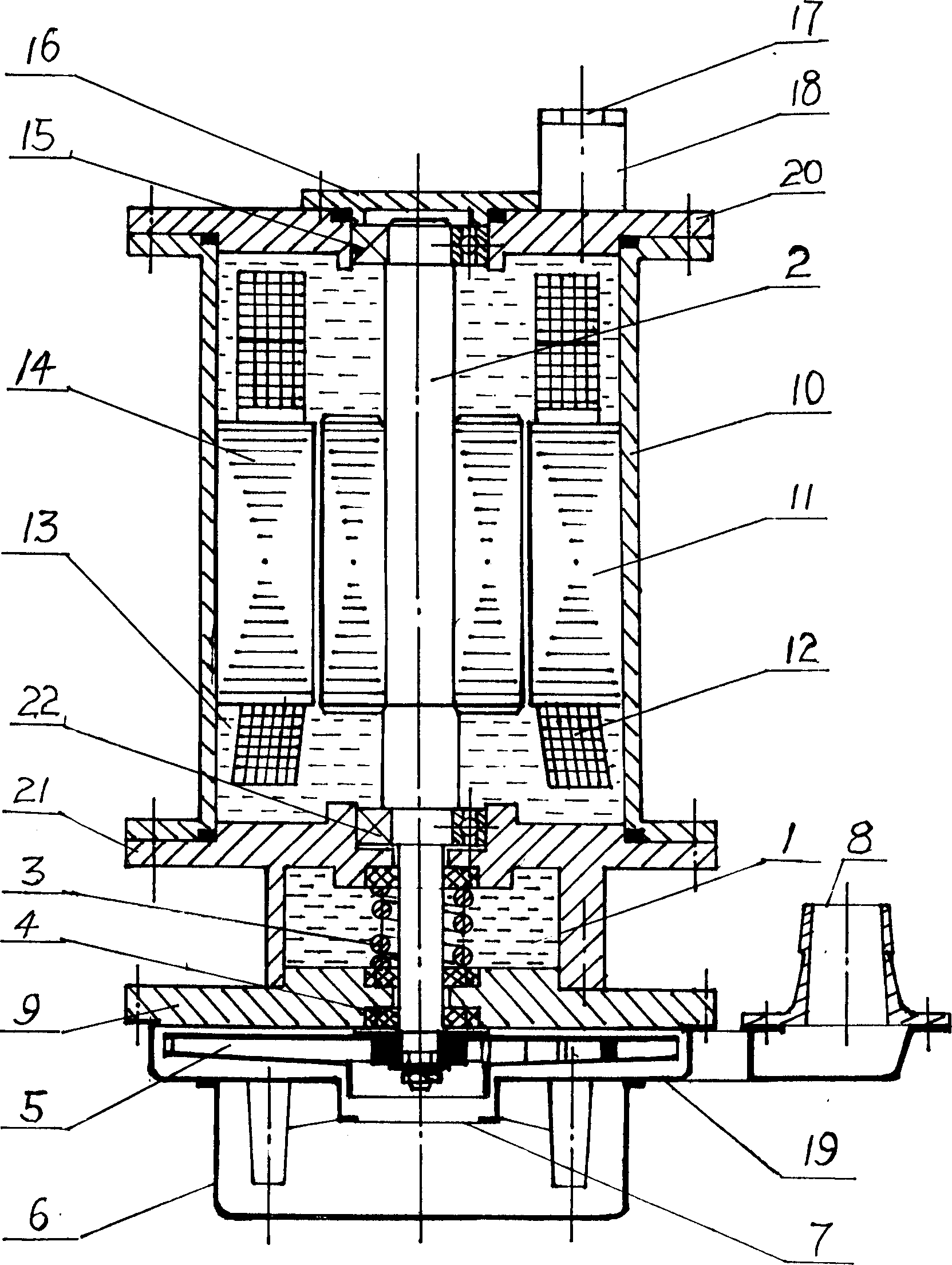 Oil-immersed water-proofing wire immersible motor for immersible pump and its making method