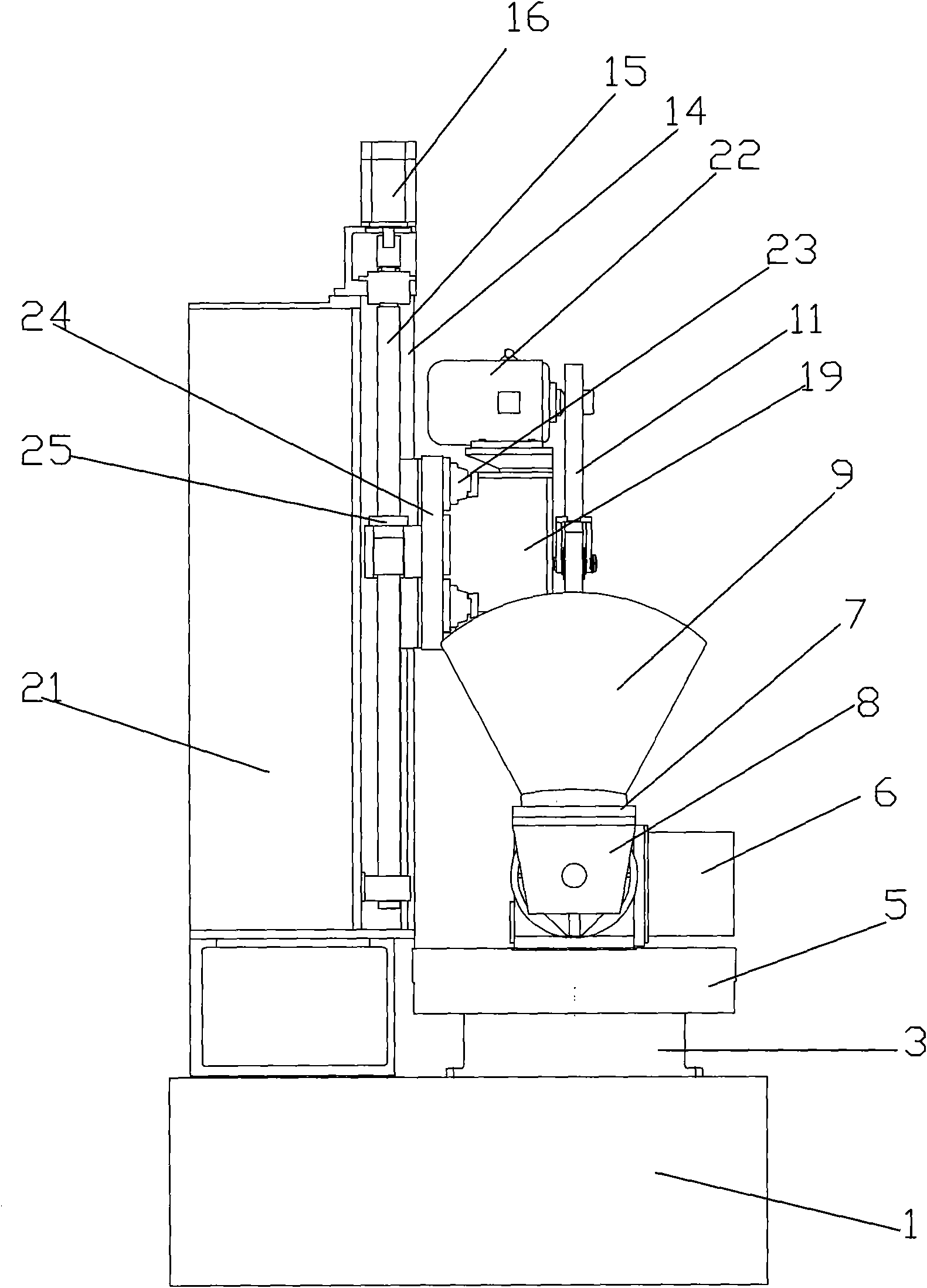 Coated abrasive grinder of propeller blade