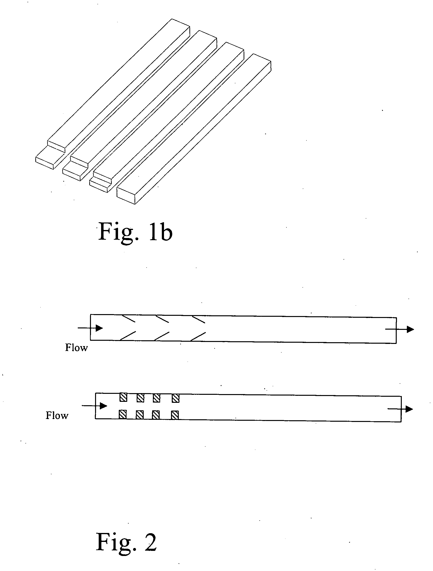 Flow control through plural, parallel connecting channels to/from a manifold