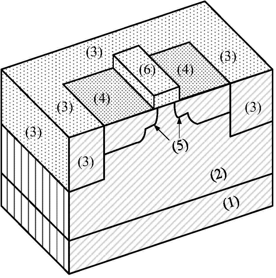 Redundant doping radiation-proof MOS (Metal Oxide Semiconductor) field-effect tube based on 65nm process