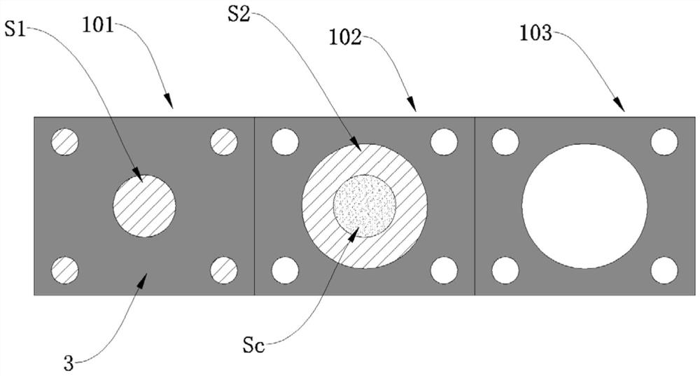 Low-noise stamping die and method