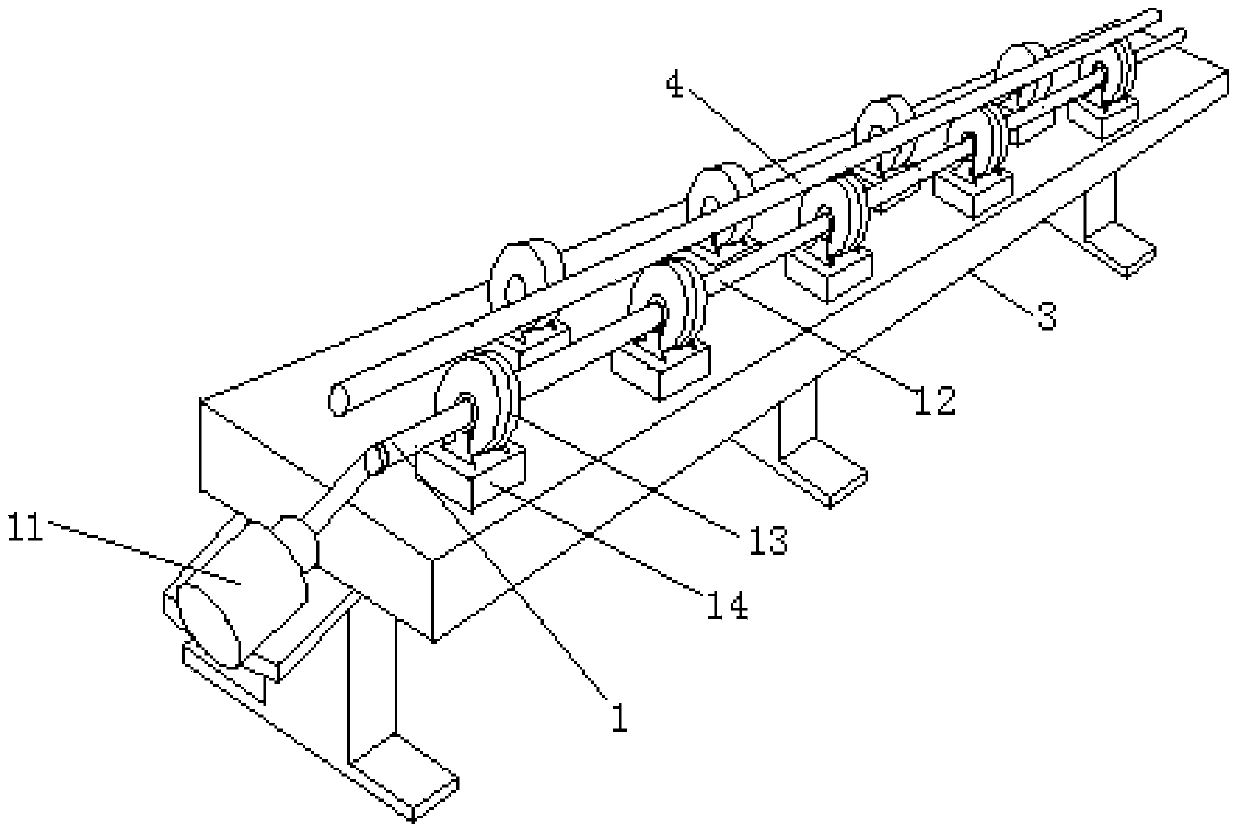 Long-bar timber feeding device