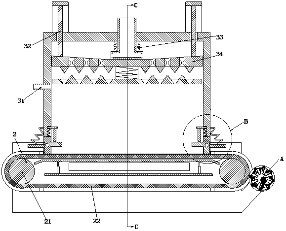 Mud separating and filtering system for sewage treatment and filtering process