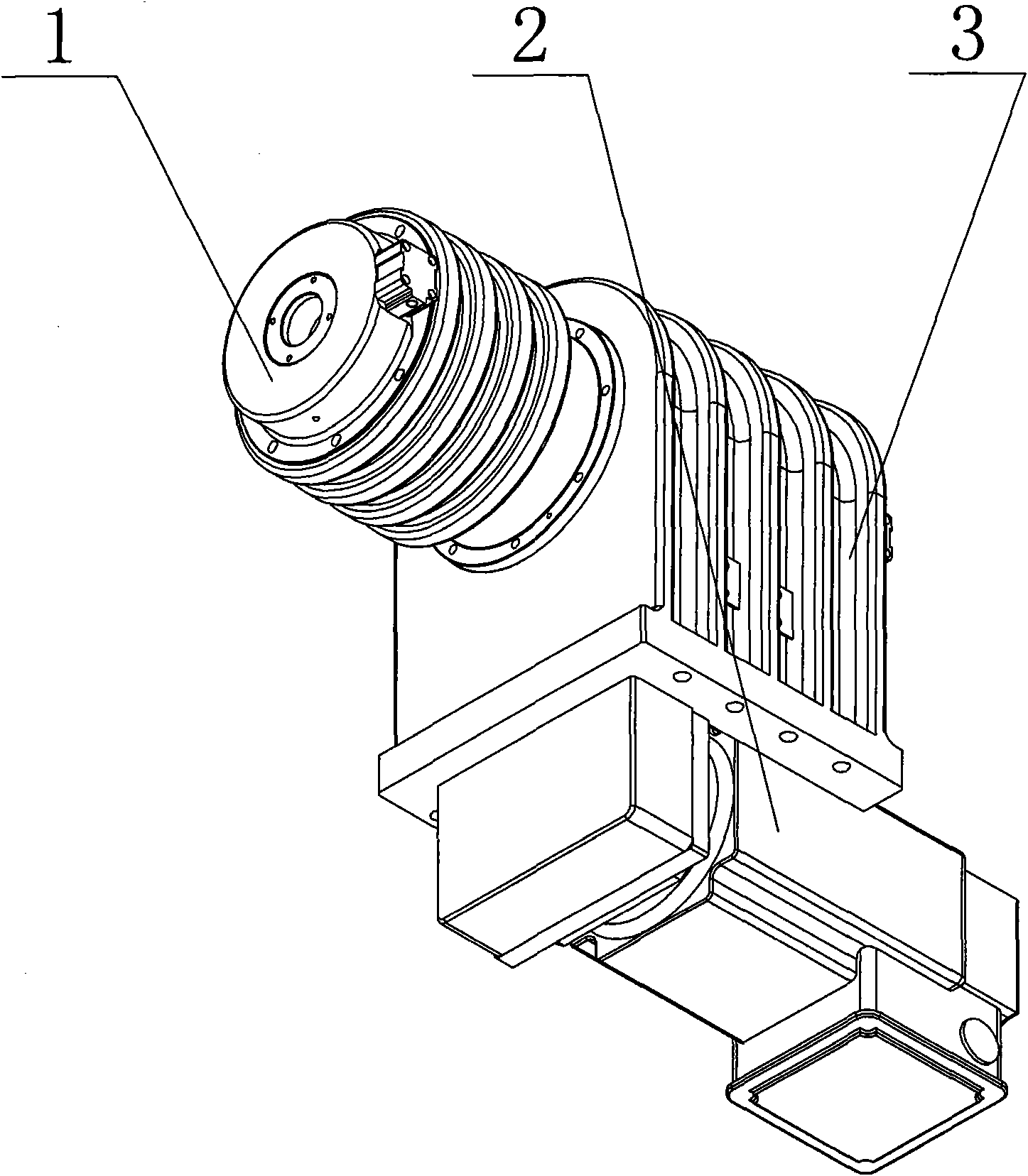 Lengthened head structure of main shaft of double-sided vehicle