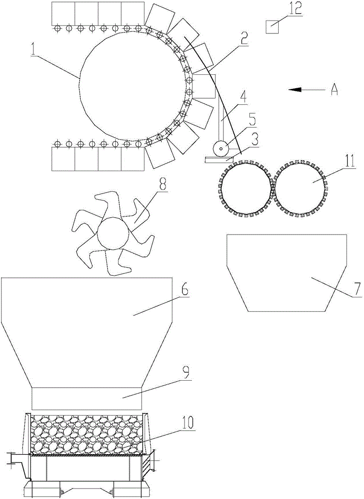 Temperature distributing cooling method and temperature distributing unloading device for sintered ores