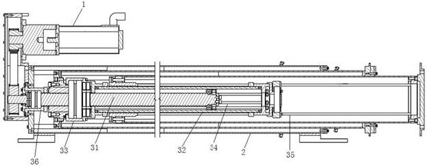 Large stroke precision two-stage electric cylinder