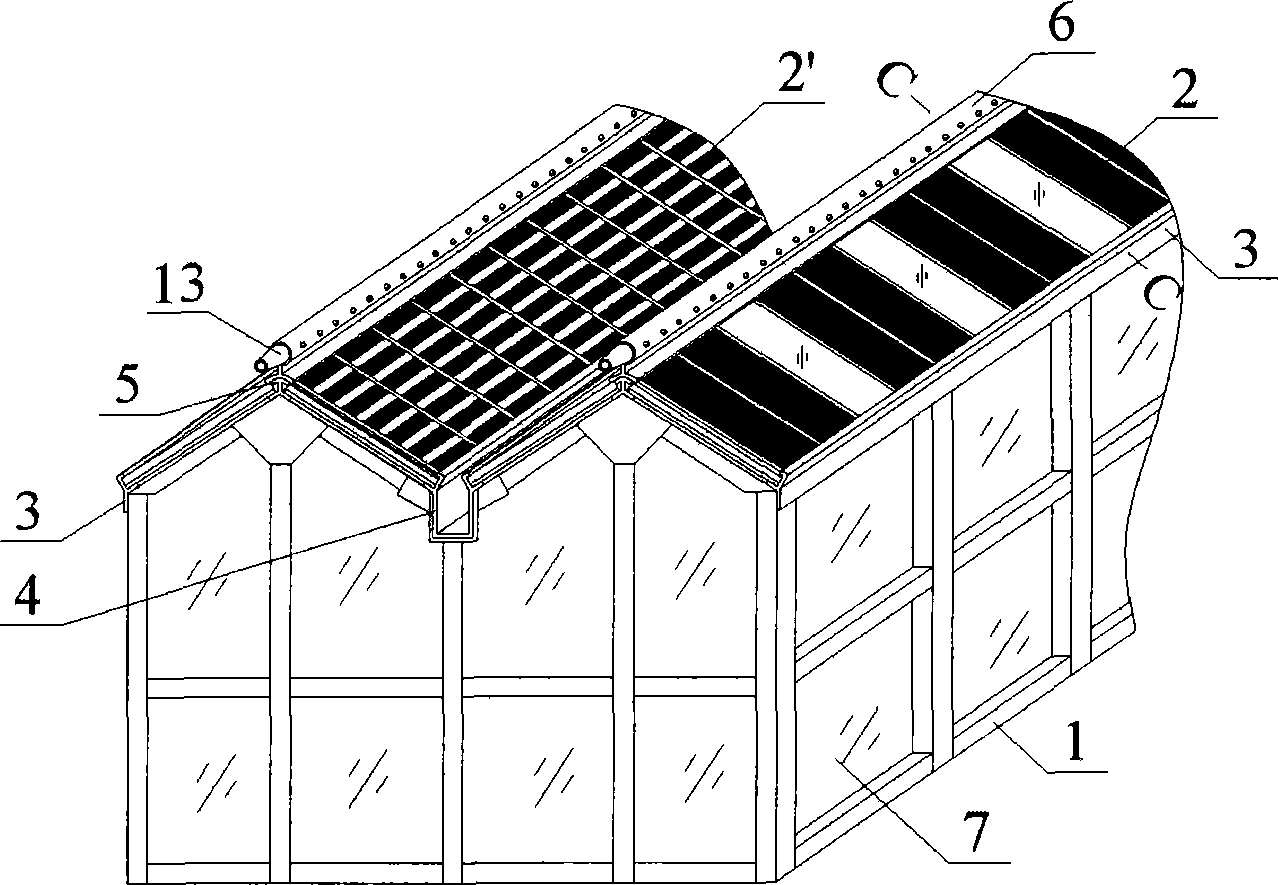 Photovoltaic greenhouse with solar module and generating set thereof