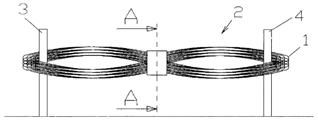 Electrode with multiple carbon fibre contact surface