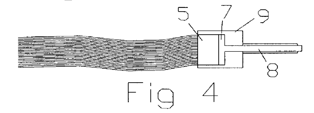 Electrode with multiple carbon fibre contact surface