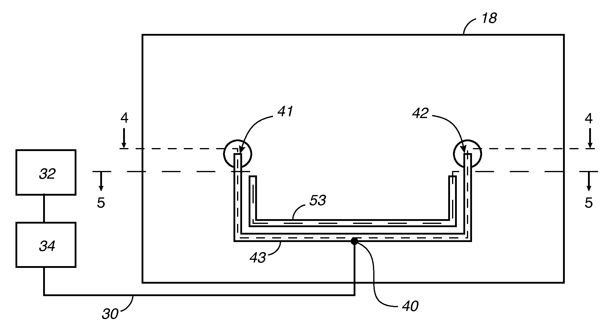 RF bus and RF return bus for plasma chamber electrode