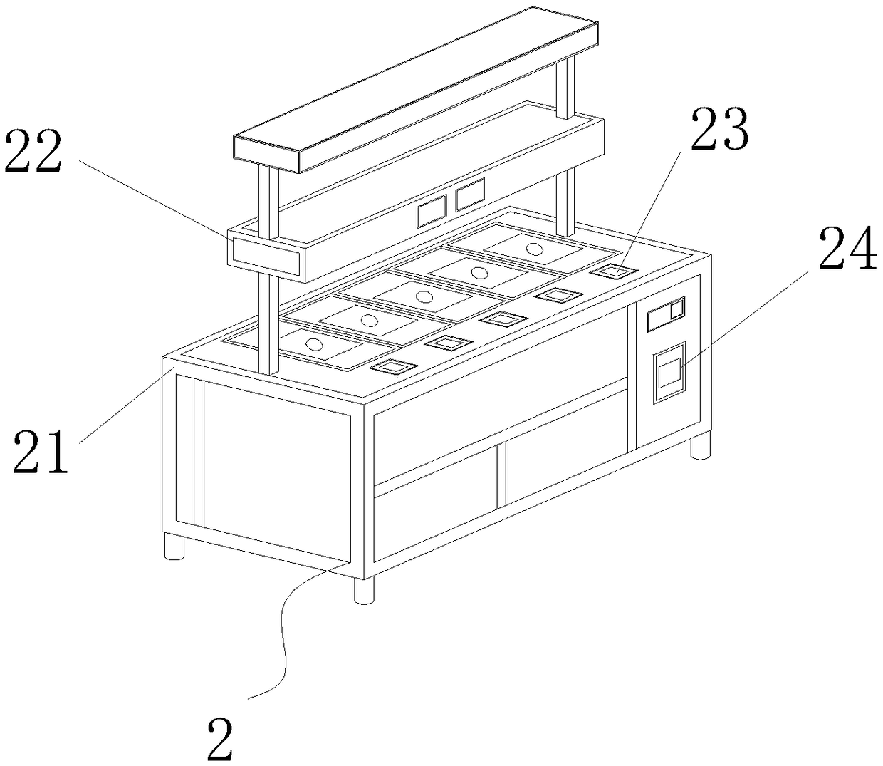 Intelligent settlement system for buffet and realization method of system