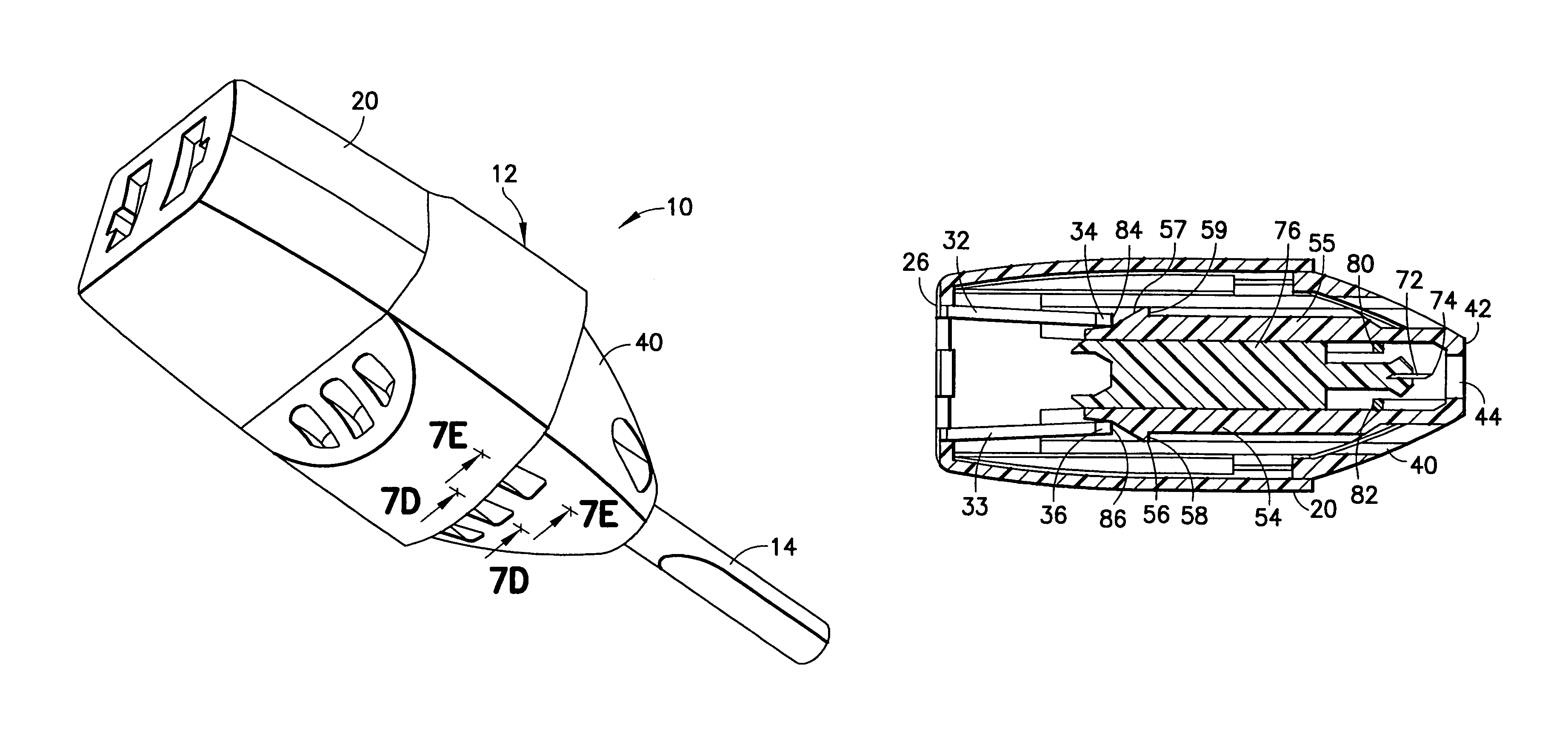 Push activation lancet device