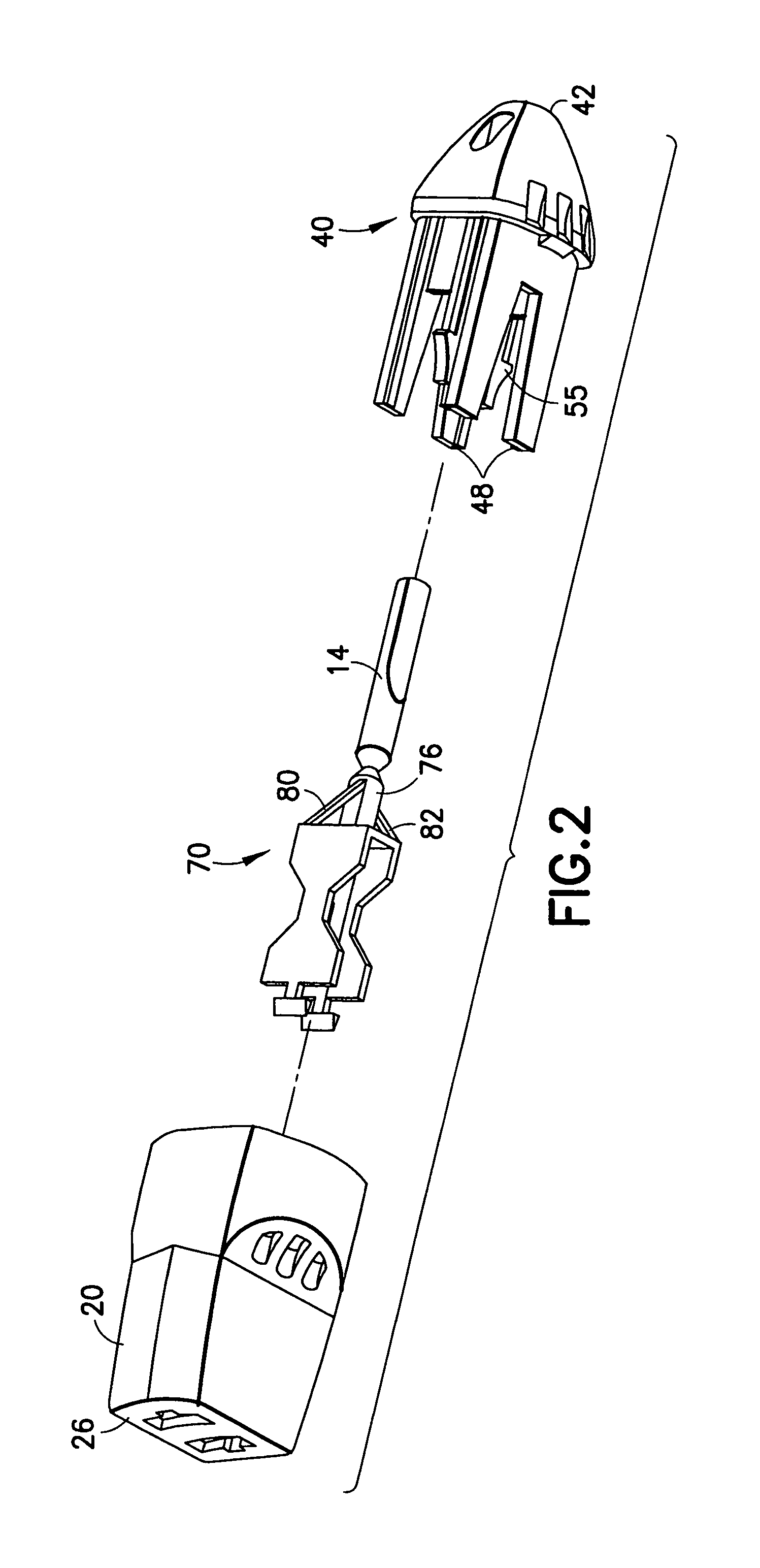 Push activation lancet device