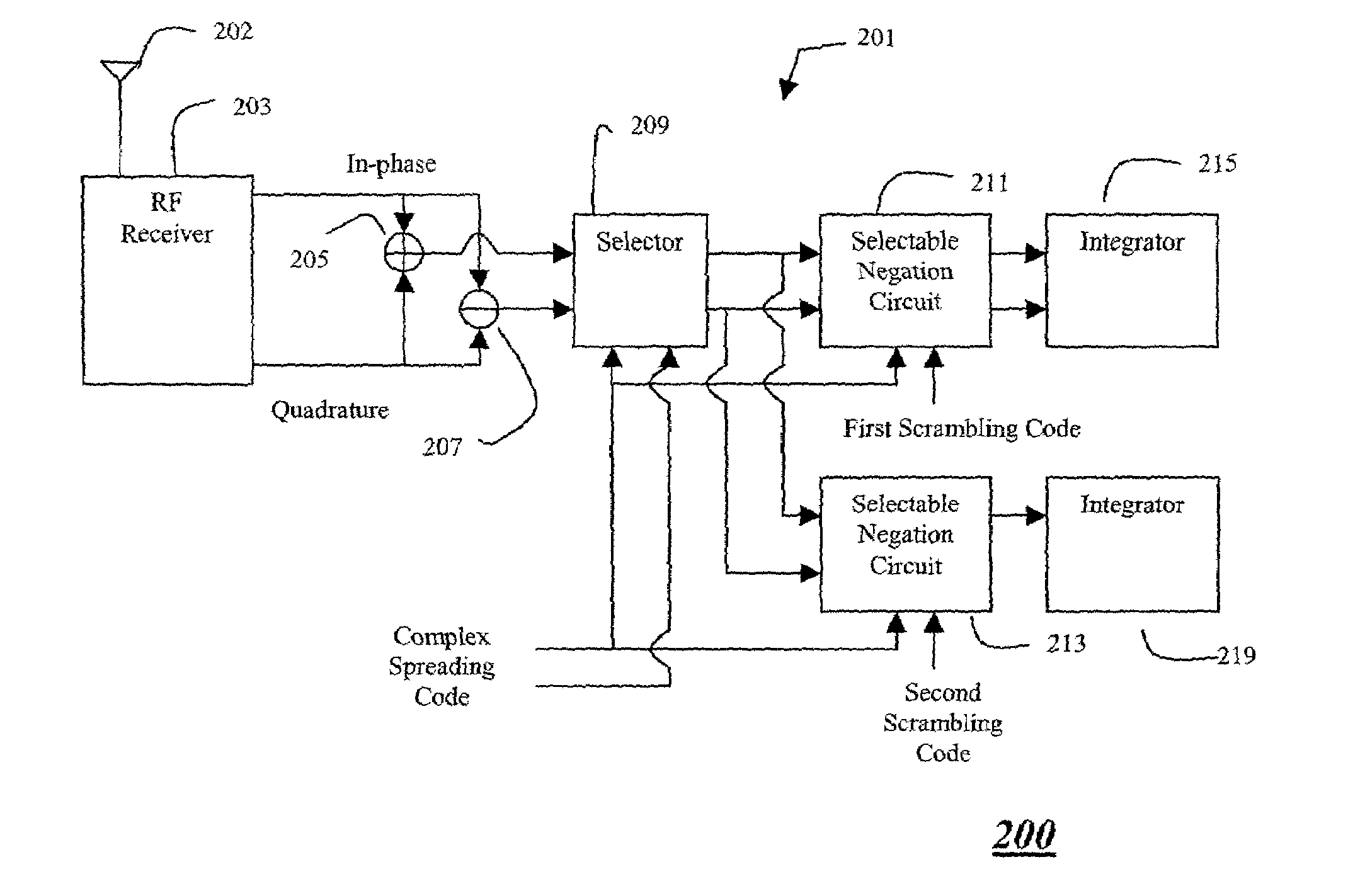 Multicode receiver