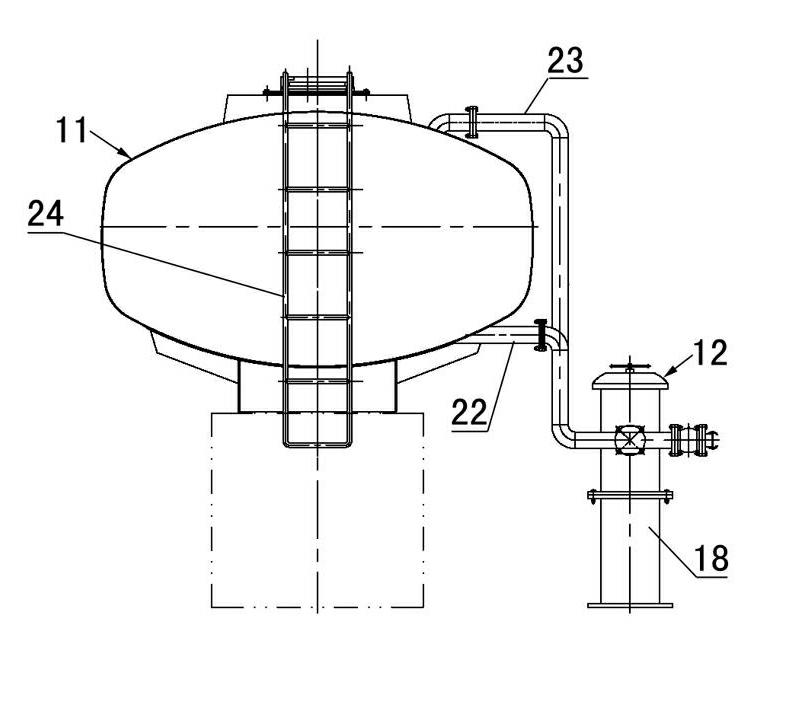 Detecting assembly for whole body of transporting and fuelling vehicle at test center