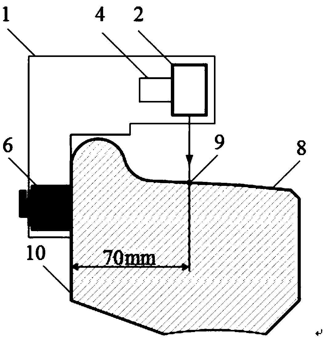 Portable wheel diameter measuring device and measuring method