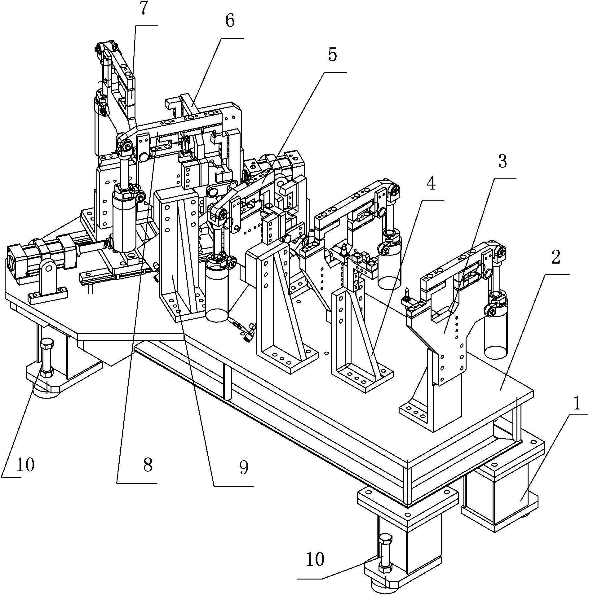 Clamp for longitudinal beam of rear floor slab of automobile