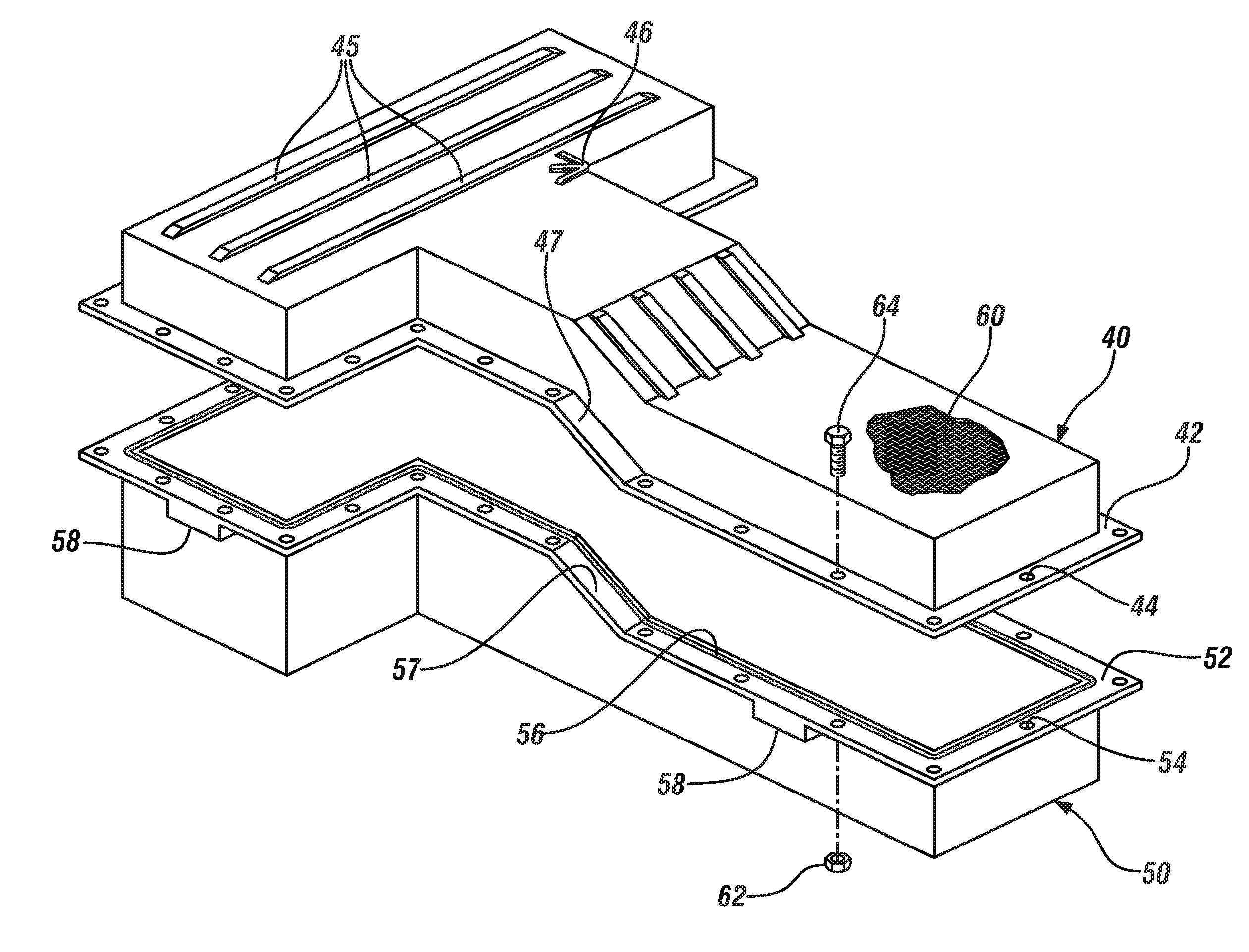 Fabric composite support or enclosure for an automotive battery pack