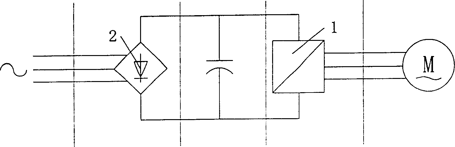 Frequency-changing speed regulation driver by supplying power to both ends of windings of Three-phase asynchronous motor