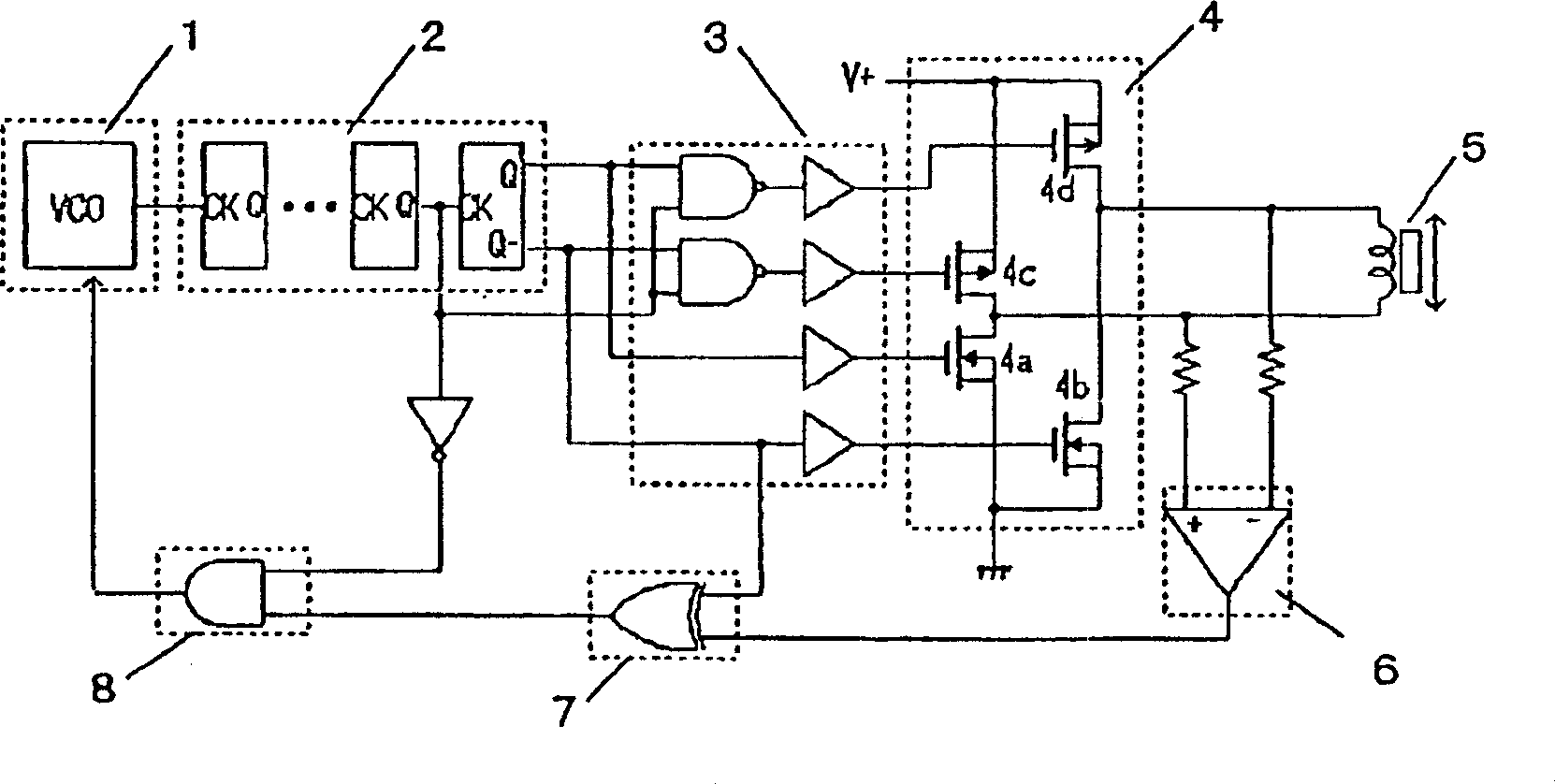 Driving device for vibration type regulator