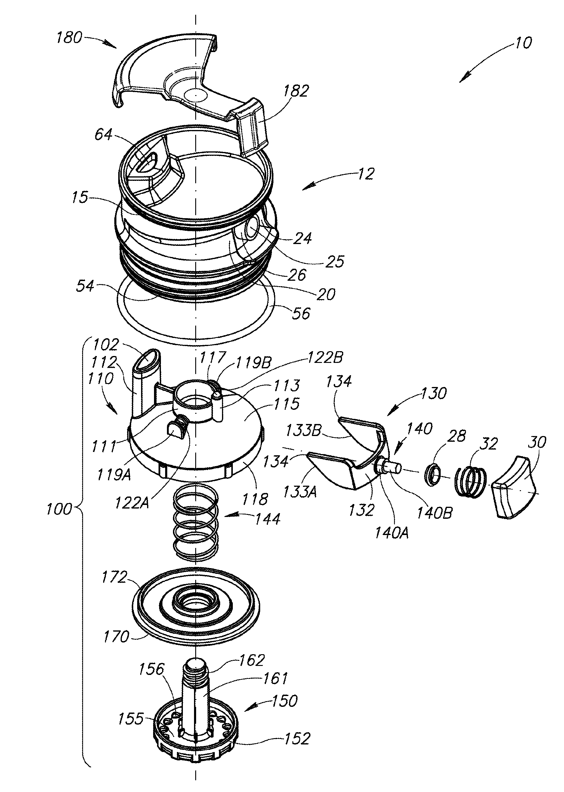 Beverage container closure with venting