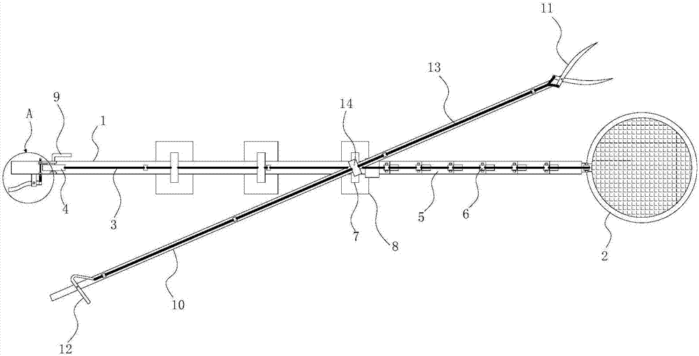 High-level jack fruit picking device