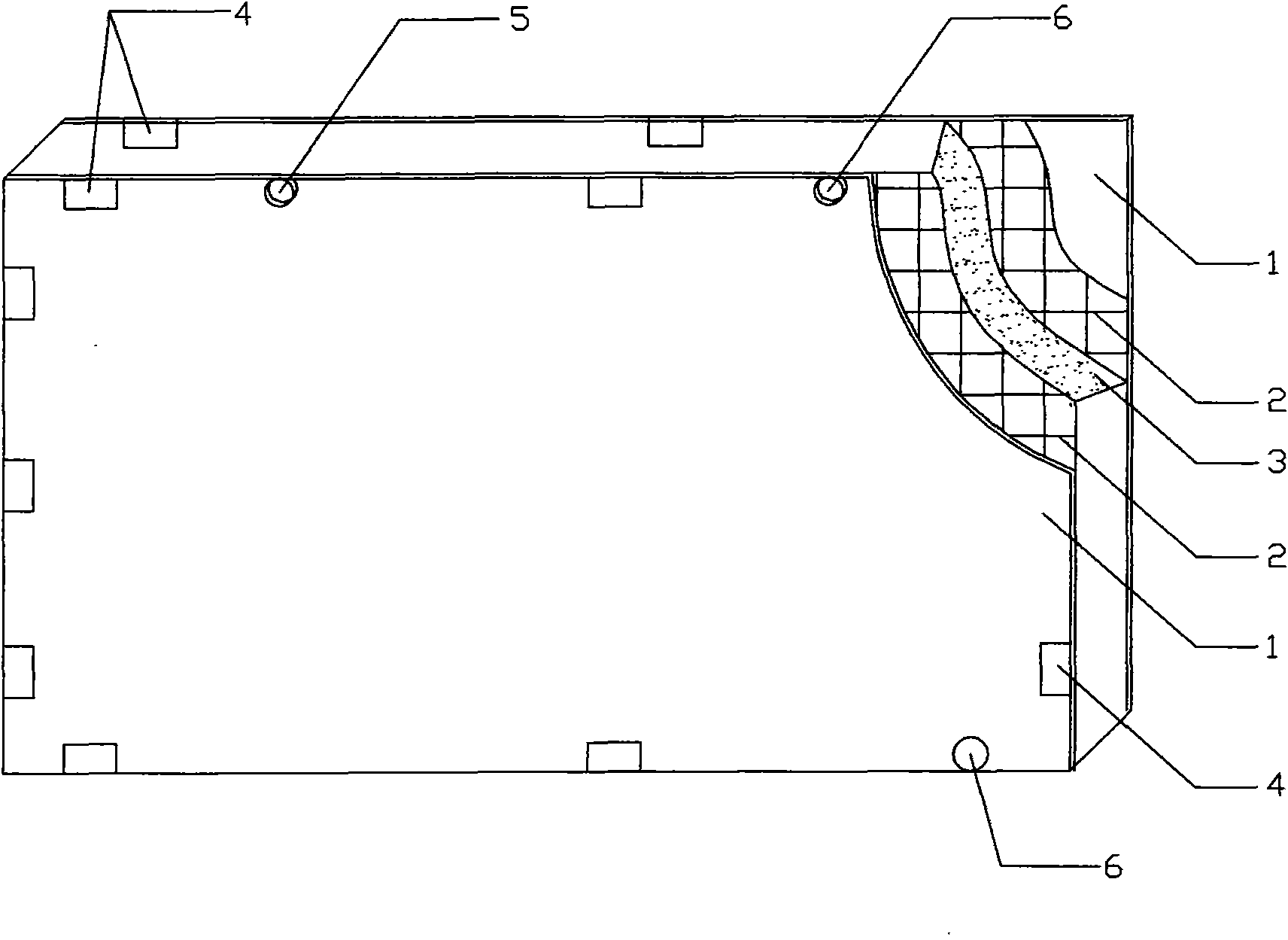 Construction method for cast-in-place integral light-weight partition wall