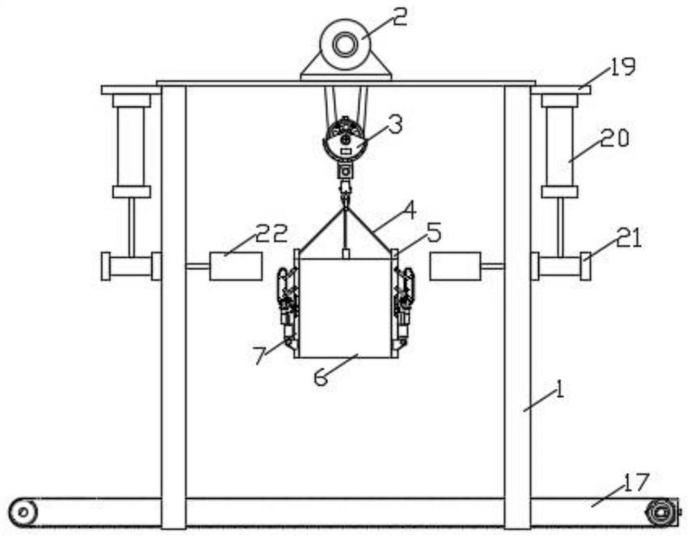 Liquefied natural gas cylinder liner mounting device and working method thereof