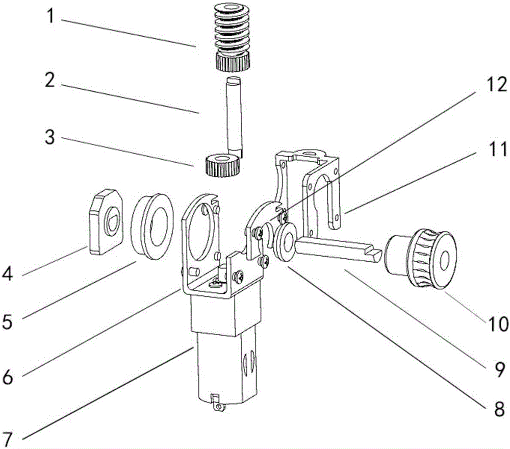 Knuckle movement module of five-finger dextrous hande based on worm wheel and worm mechanism