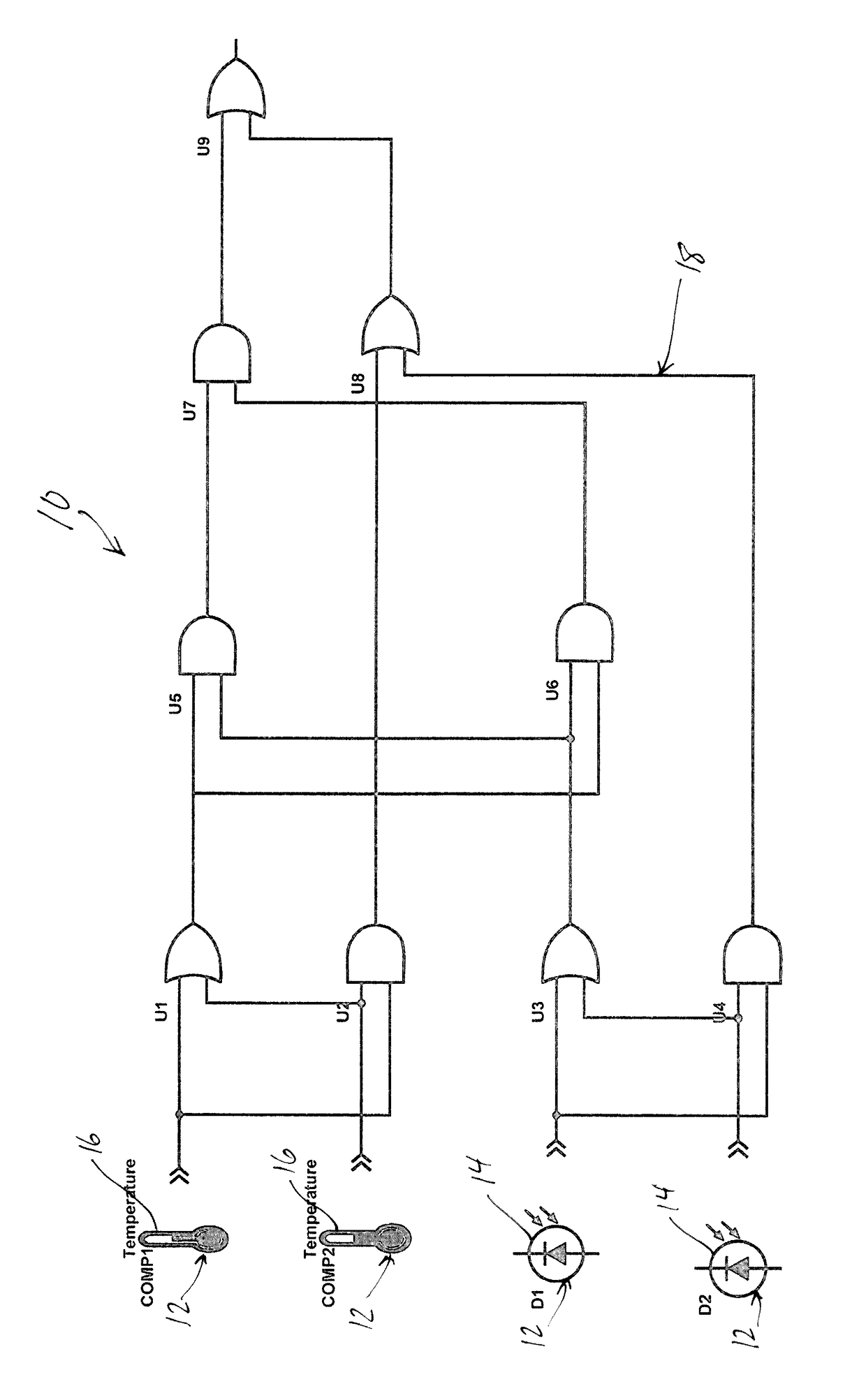 Electronic safety shutoff with dual redundancy