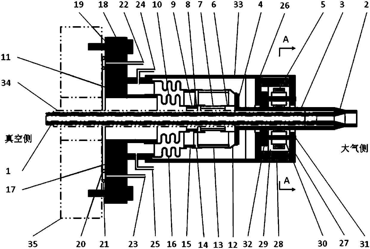 Double-layer electrically-charged waterway penetration piece used on fusion reactor atmosphere side