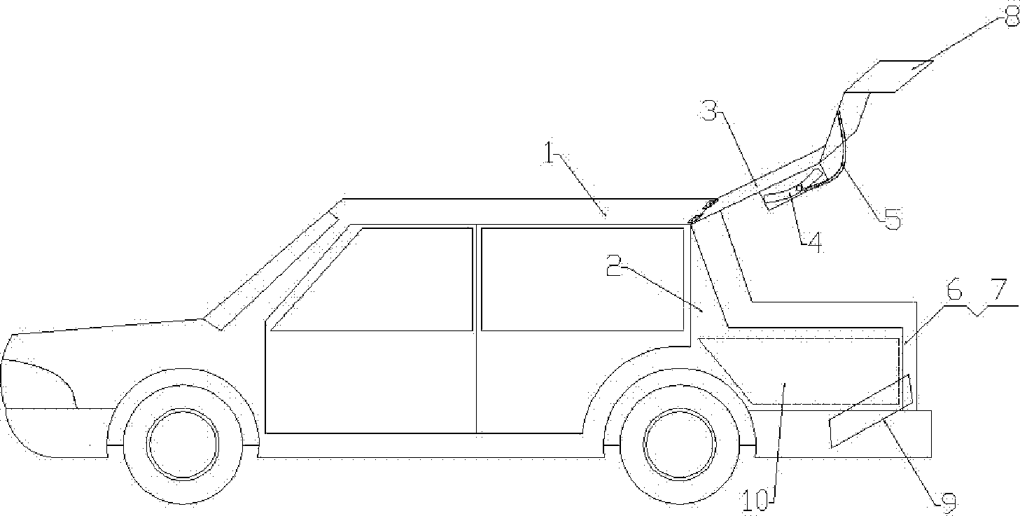 Transformable three-carriage sedan car