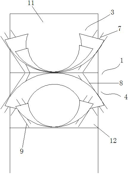 Large-angle belt turning auxiliary device