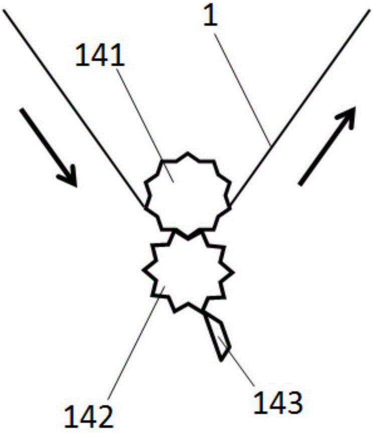 Salient point non-woven fabric production device