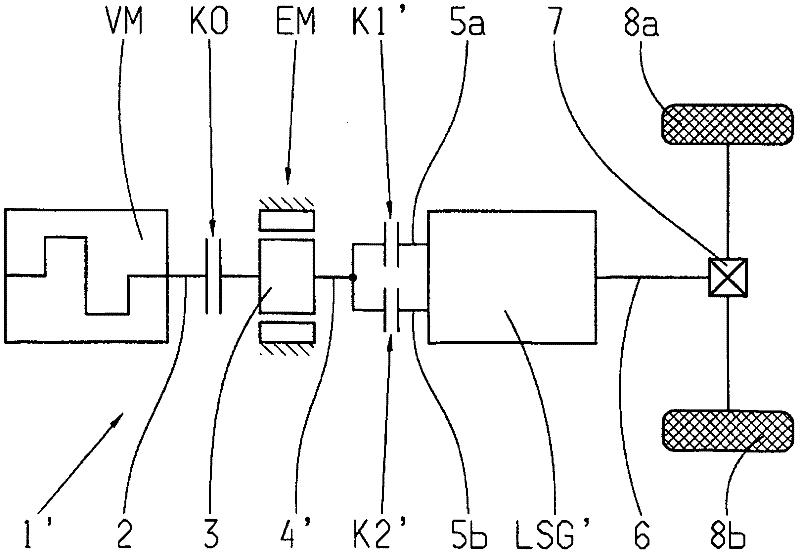 Method for controlling a hybrid drive train of a vehicle