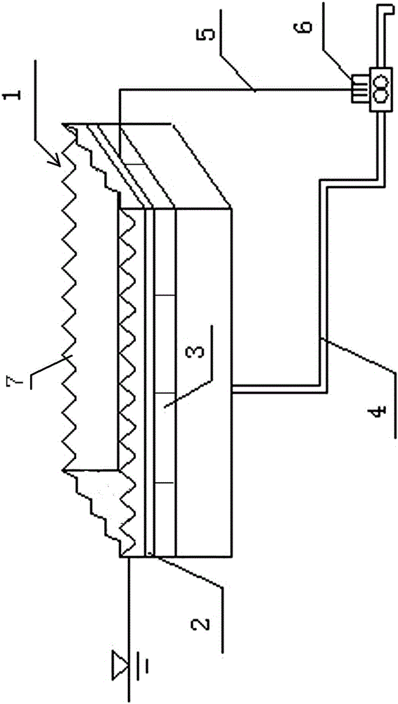 A sawtooth weir groove anti-freezing device