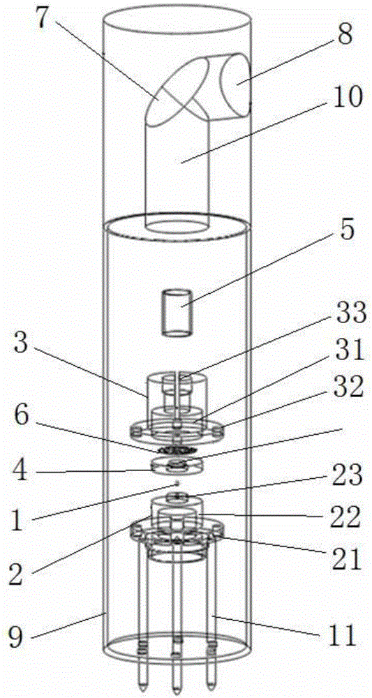 Reflective X-ray source structure of patterned carbon nanotube cathode