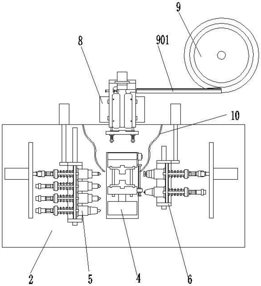 Feeding device of battery cooling pipe