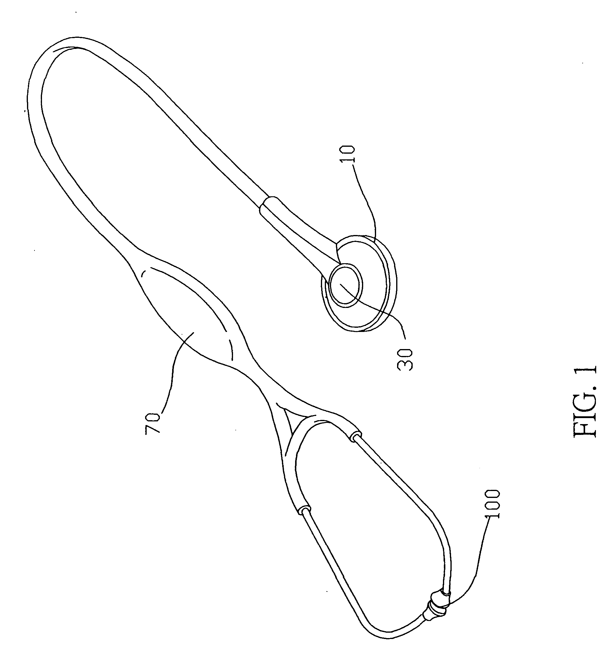 Electronic stethoscope with piezo-electrical film contact microphone