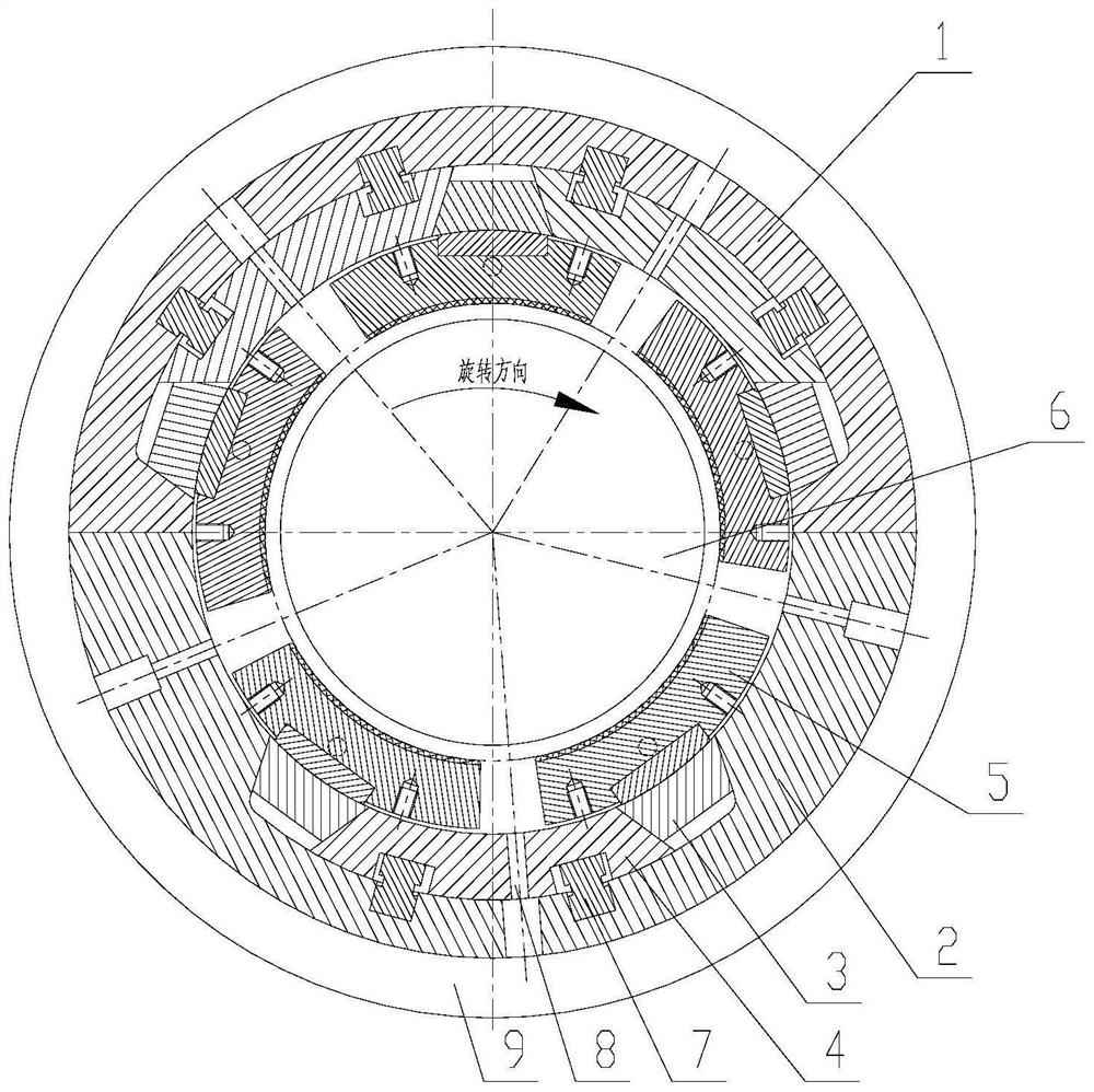 A load balancing sliding bearing