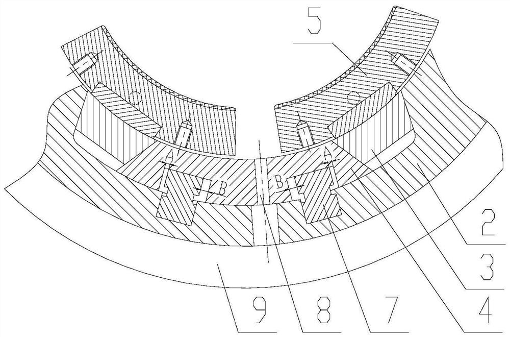 A load balancing sliding bearing