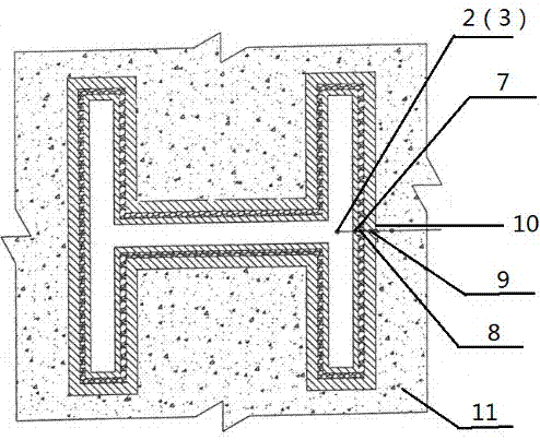 Isolation and protection structure of profile steel anchoring system of suspension bridge