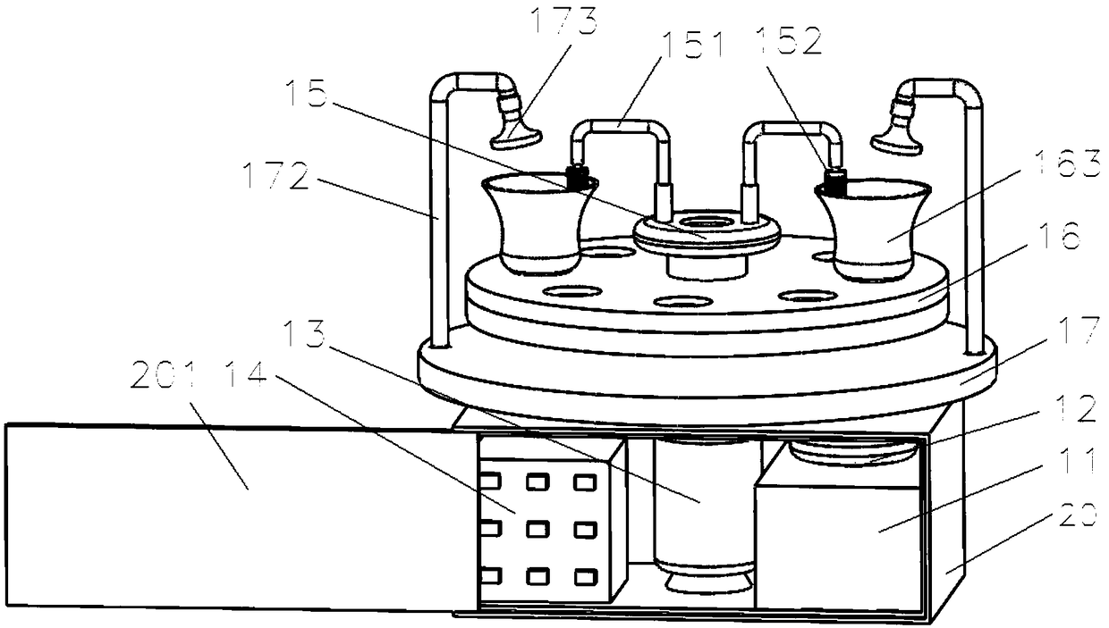 Automatic flower watering and soil loosening device and flower watering and soil loosening process