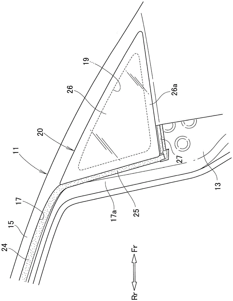 Sealed structure with exterior parts